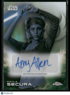 2025 Topps Chrome Star Wars Aayla Secura/Amy Allen Refractor Auto A - AMNon - Sports Cards