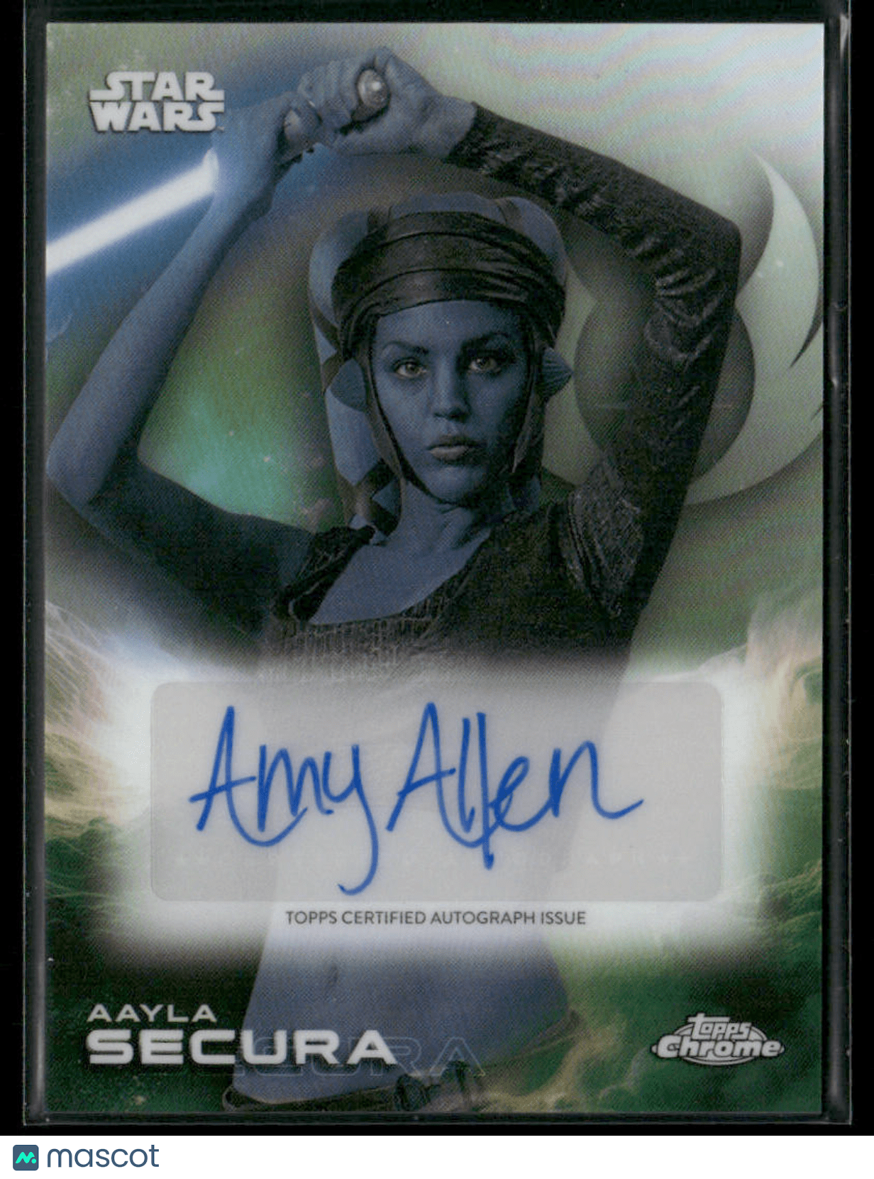 2025 Topps Chrome Star Wars Aayla Secura/Amy Allen Refractor Auto A - AMNon - Sports Cards