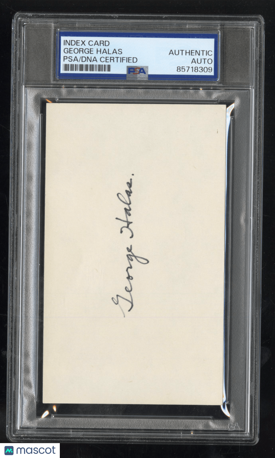 George Halas Signed Index Card Auto 4507/5000 PSA DNA AuthenticGraded Sports Cards