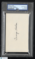 George Halas Signed Index Card Auto 4507/5000 PSA DNA AuthenticGraded Sports Cards