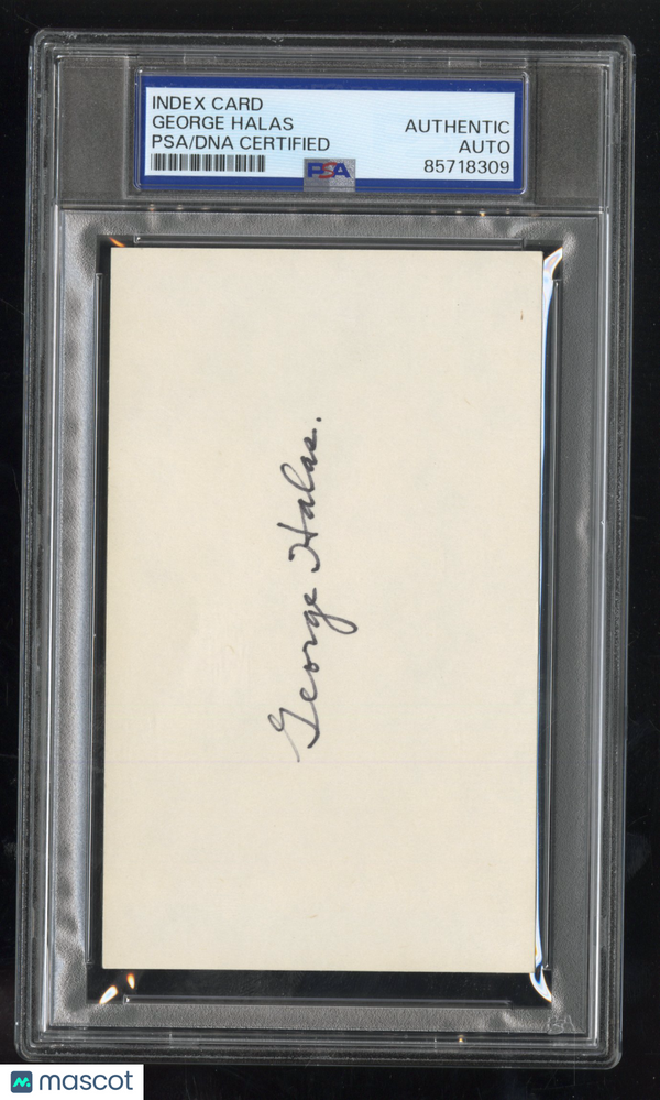 George Halas Signed Index Card Auto 4507/5000 PSA DNA Authentic
