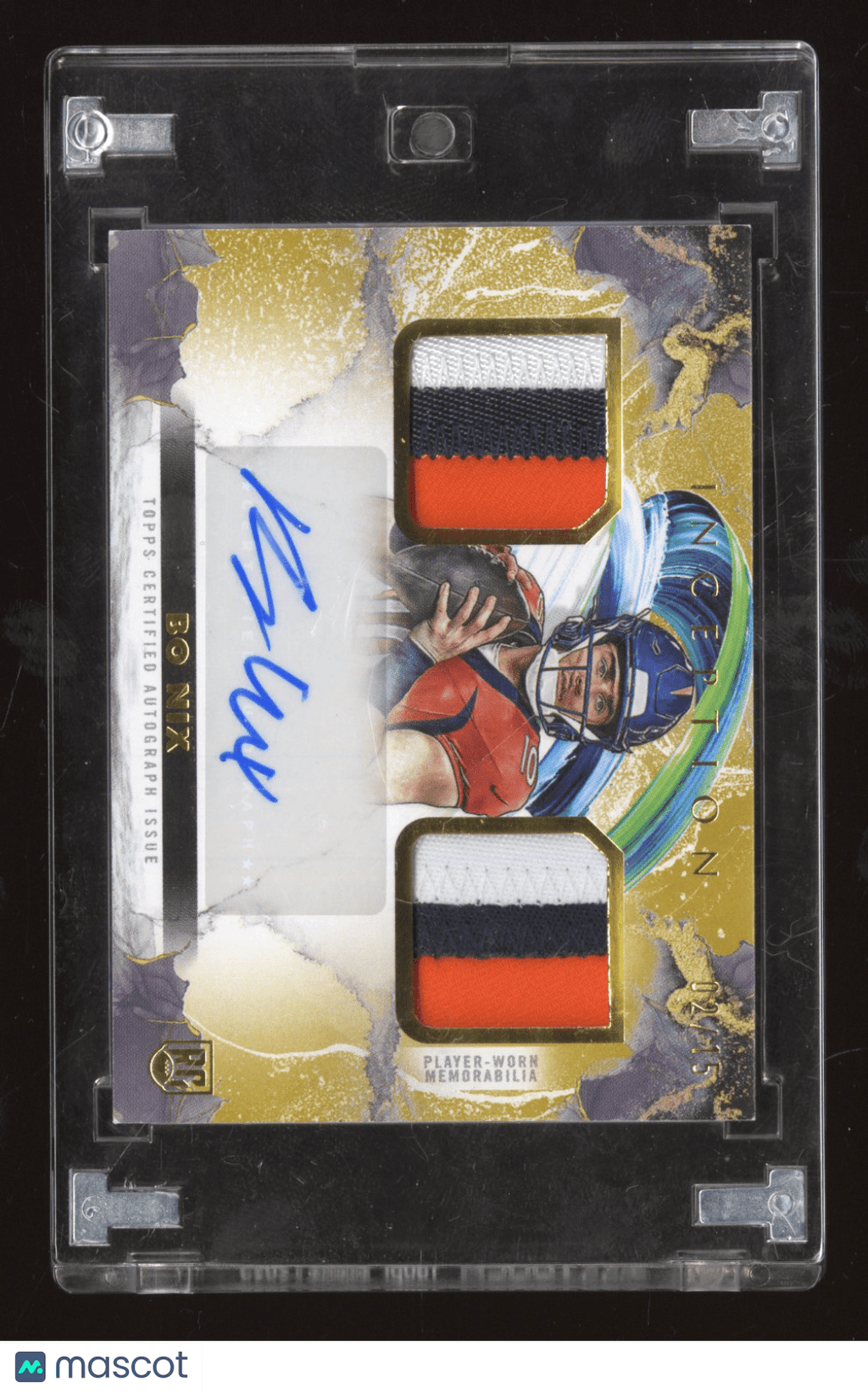2024 Topps Inception Bo Nix FRA - BA Gold Auto RC RelicSports Cards