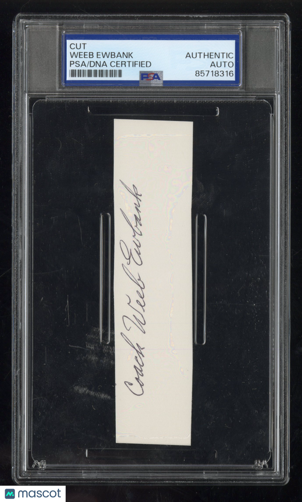 Weeb Ewbank Cut Signature Auto PSA DNA Authentic