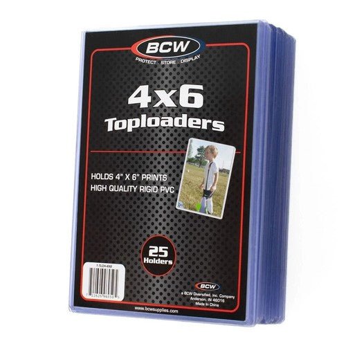 BCW 4x6 Toploaders 25ct | Rigid Photo & Print Protectors
