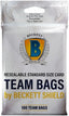 Beckett Shield Team Bags (100) | Resealable Standard Trading Card Bags