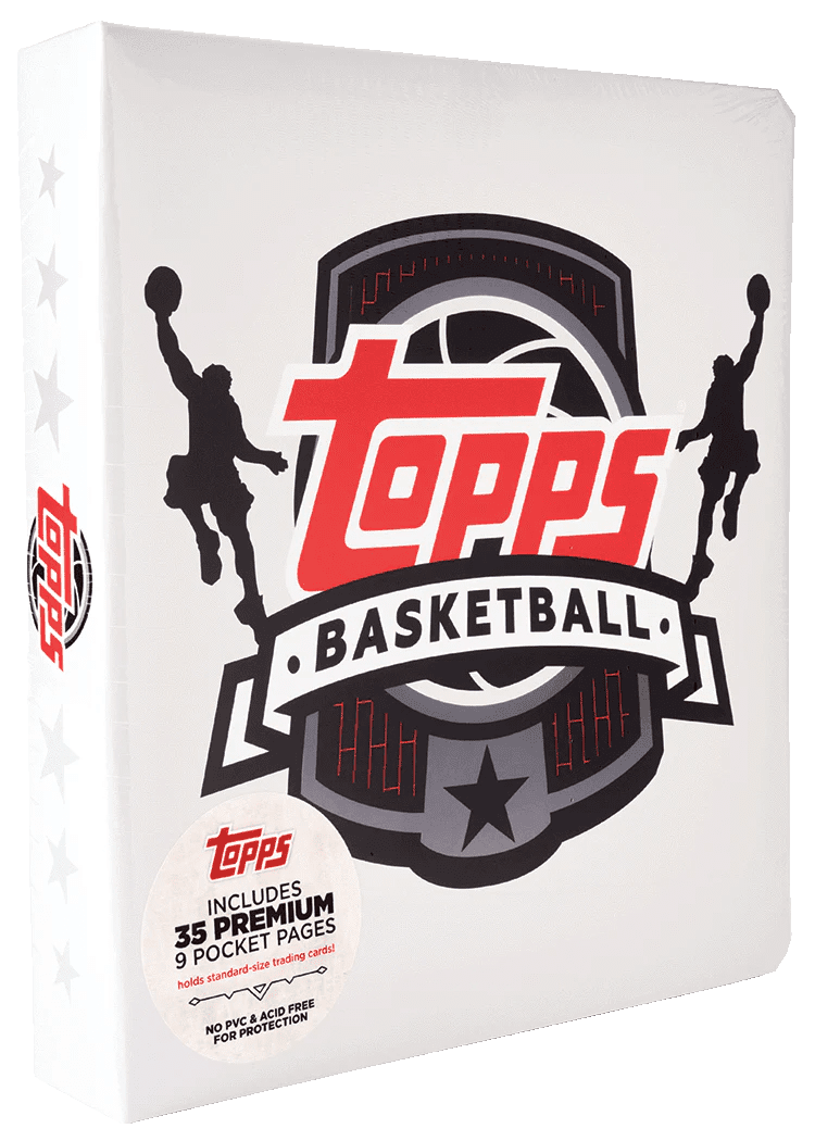 Topps Basketball Card Binder w/ 35 Premium 9 - Pocket Pages | PVC & Acid Free