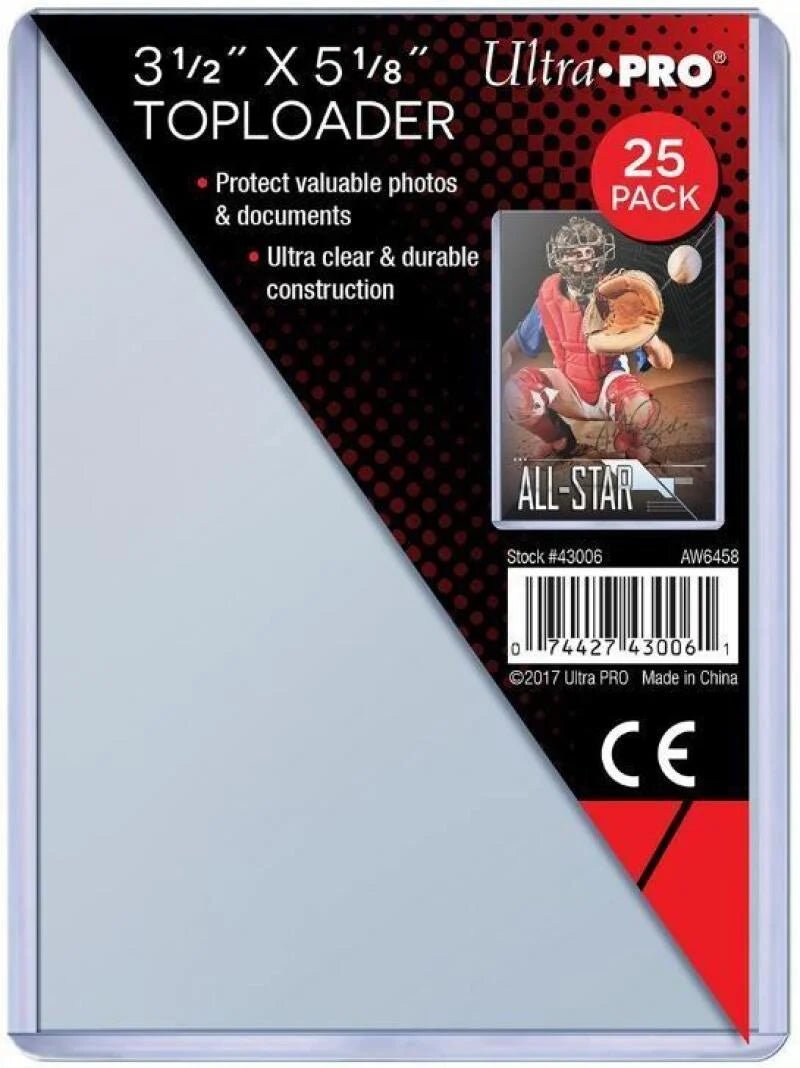 3.5 x 5.125 Toploader 25 Pack | Ultra PRO Oversize Rigid Sleeves