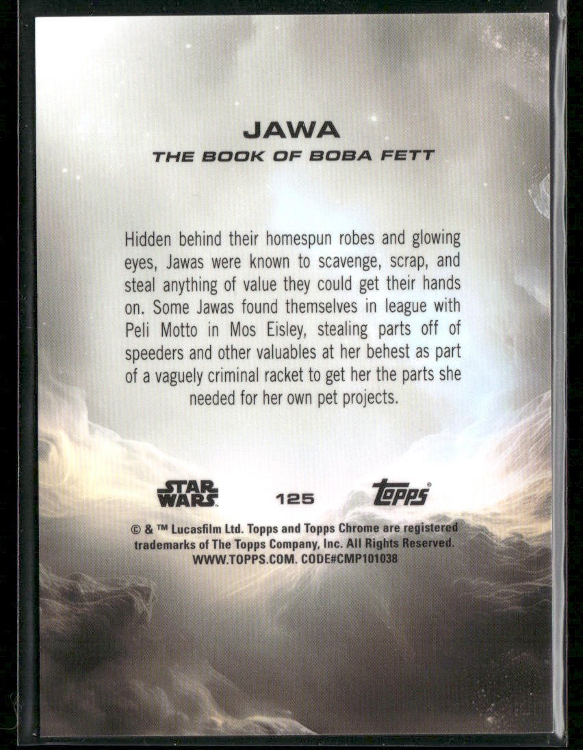 2025 Topps Chrome Star Wars Jawa Mustafar Black Refractor 09/10 125Non - Sports Cards