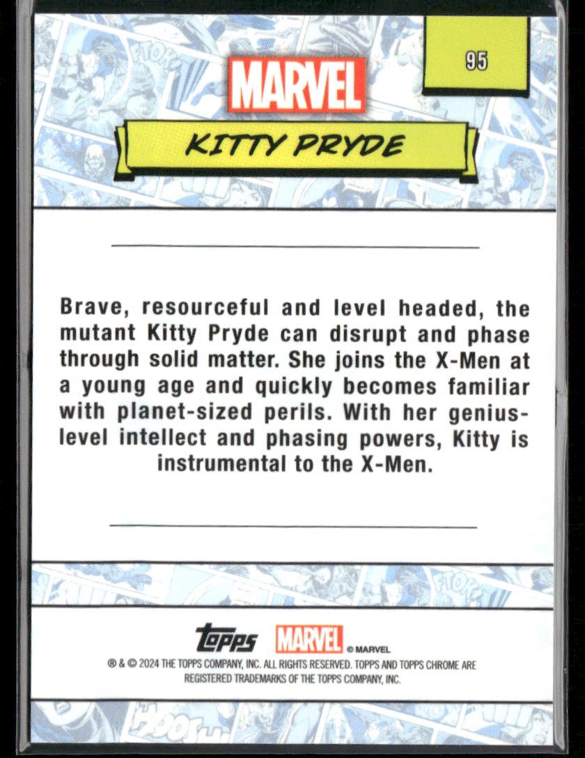 2024 Topps Chrome Marvel Kitty Pryde 27/99 Green RayWave Refractor 95Non - Sports Cards