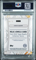 2024 Topps Royalty Tennis Coco Gauff CG Relic Jewels Auto 44/75 PSA DNAGraded Sports Cards