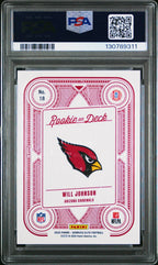 2025 Panini Donruss Elite Rookie On Deck Will Johnson 18 Orange 07/199 PSA 9Graded Sports Cards