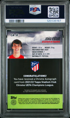 2021 - 22 Topps Stadium Club UEFA Joao Felix CA - JF Chrome Auto Refractor PSA 9Graded Sports Cards