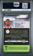 2021 - 22 Topps Stadium Club UEFA Ryan Gravenberch 86 Orange Wave 25/25 PSA 9Graded Sports Cards
