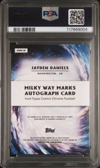 2024 Topps Cosmic Chrome Jayden Daniels Rookie Milky Way Marks Auto 71/75 PSA 9Graded Sports Cards