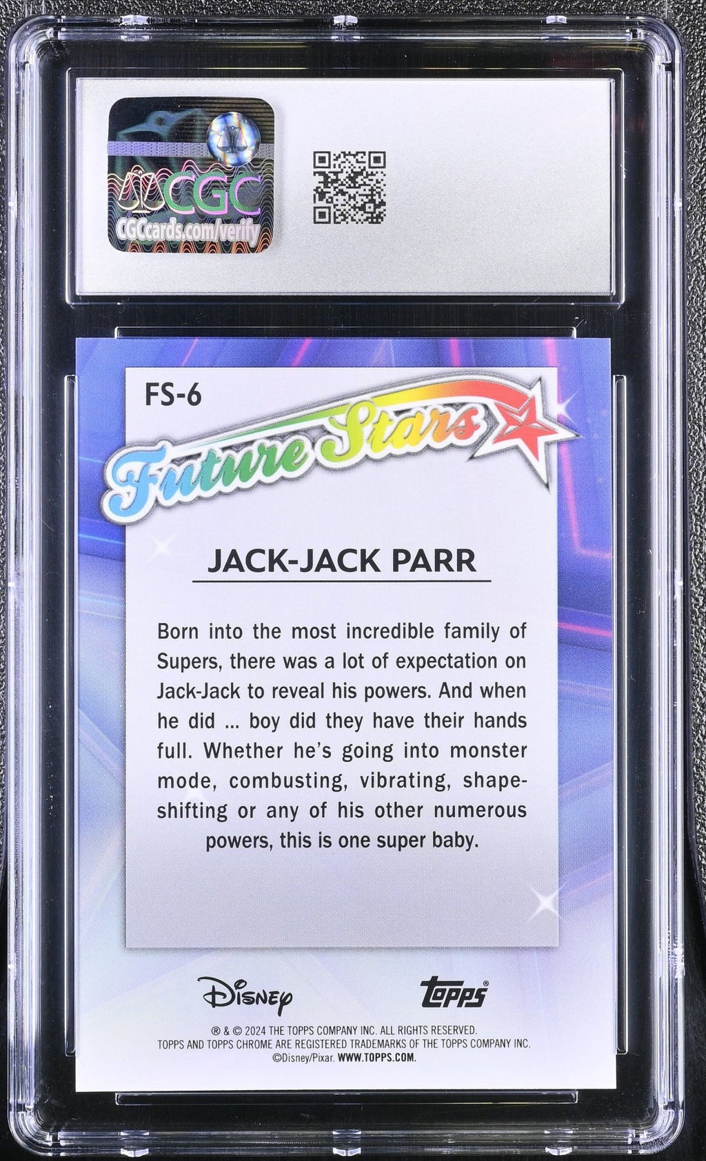 2024 Topps Disney Chrome Jack - Jack Parr Future Stars FS - 6 CGC 9Graded Non - Sports Cards