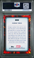 2025 Topps Chrome Marvel Human Torch Spider Web Refractor 187/399 40 PSA 8Graded Non - Sports Cards