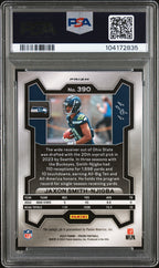 2023 Panini Prizm Jaxon Smith-Njigba #390 Auto Black Shimmer Prizm 1/1 PSA 8
