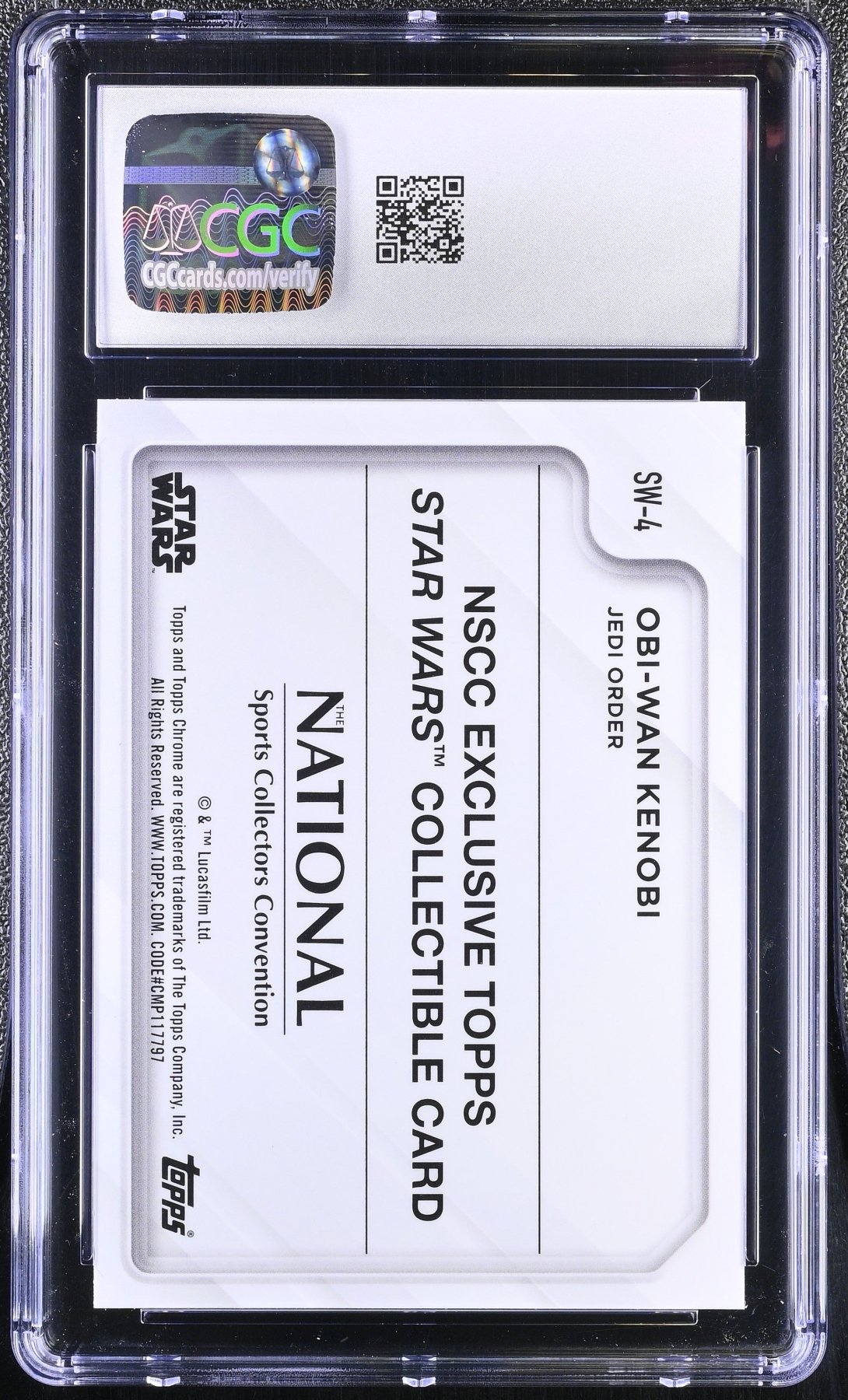 2025 Topps Chrome Star Wars The National Obi-Wan Kenobi #SW-4 Refractor CGC 9 Secondary image