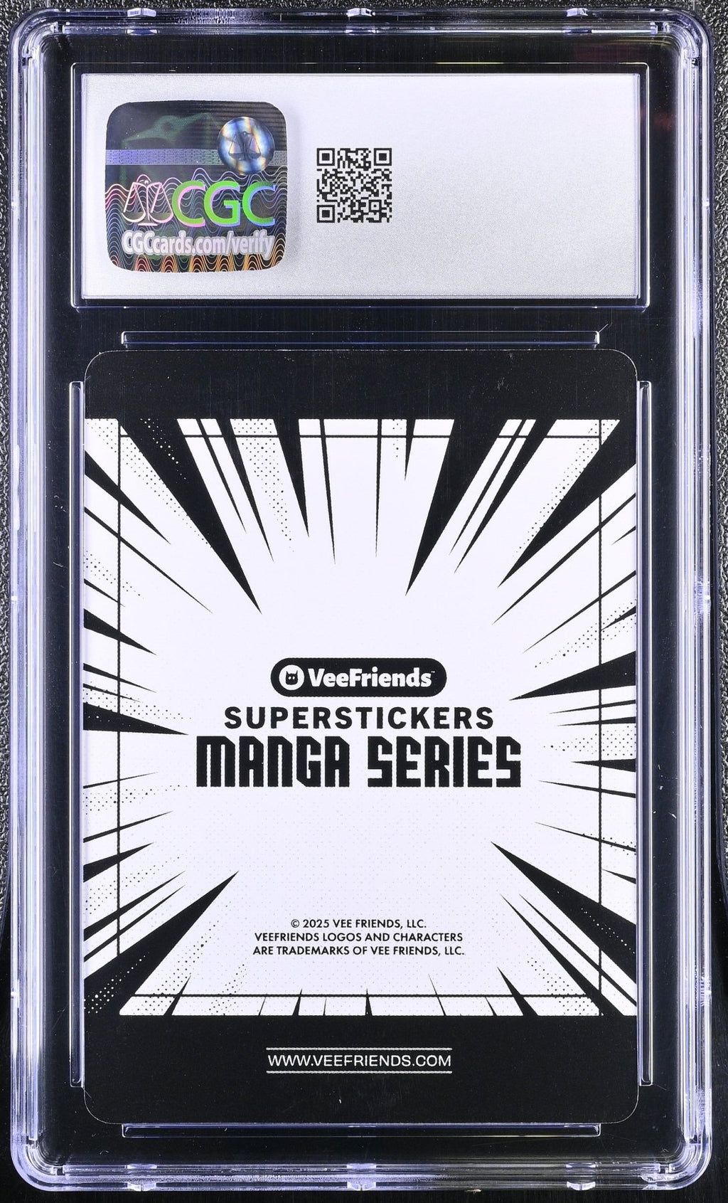 2025 VeeFriends Super Stickers Manga Adventurous Astronaut Black & White CGC 8.5Graded Sports Cards
