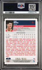 2003-04 Topps Chrome Yao Ming #11 Black Refractor 050/500 PSA 9