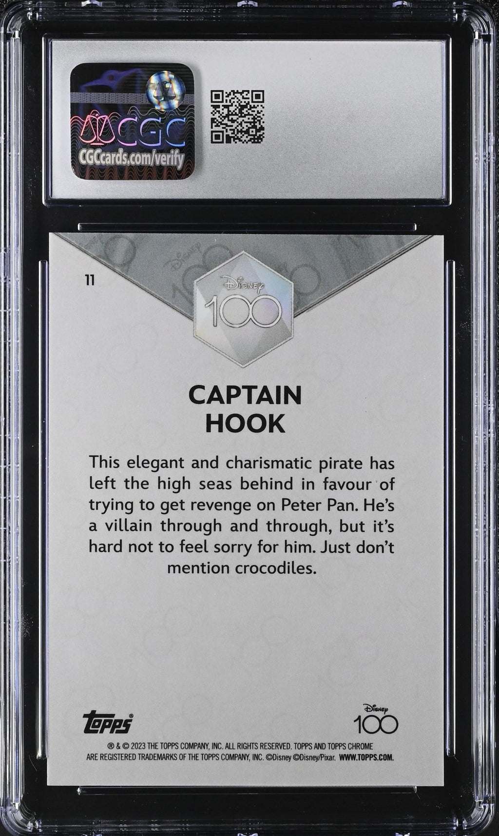 2023 Disney Chrome Disney 100 Captain Hook 11 CGC 9Non - Sports Cards