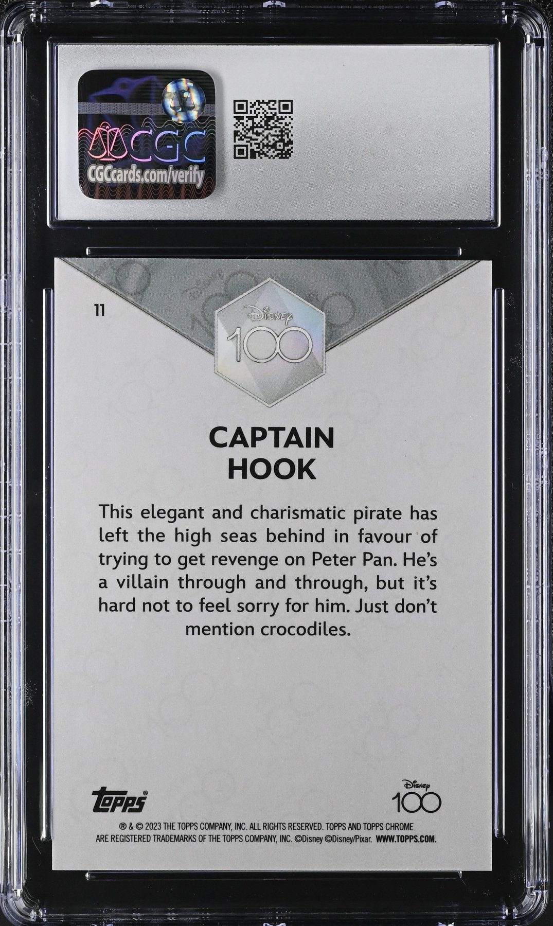 2023 Disney Chrome Disney 100 Captain Hook 11 CGC 9Non - Sports Cards