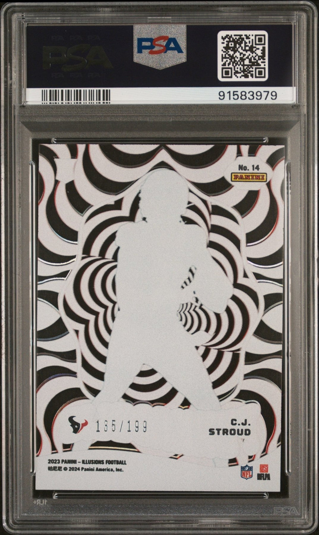 2023 Panini Illusions CJ Stroud 14 Funkadelic Red 135/199 PSA 10Graded Sports Cards