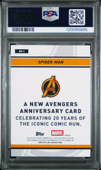 2025 Topps Chrome Marvel The New Avengers 20th Anniversary Spider - Man PSA 4Graded Non - Sports Cards