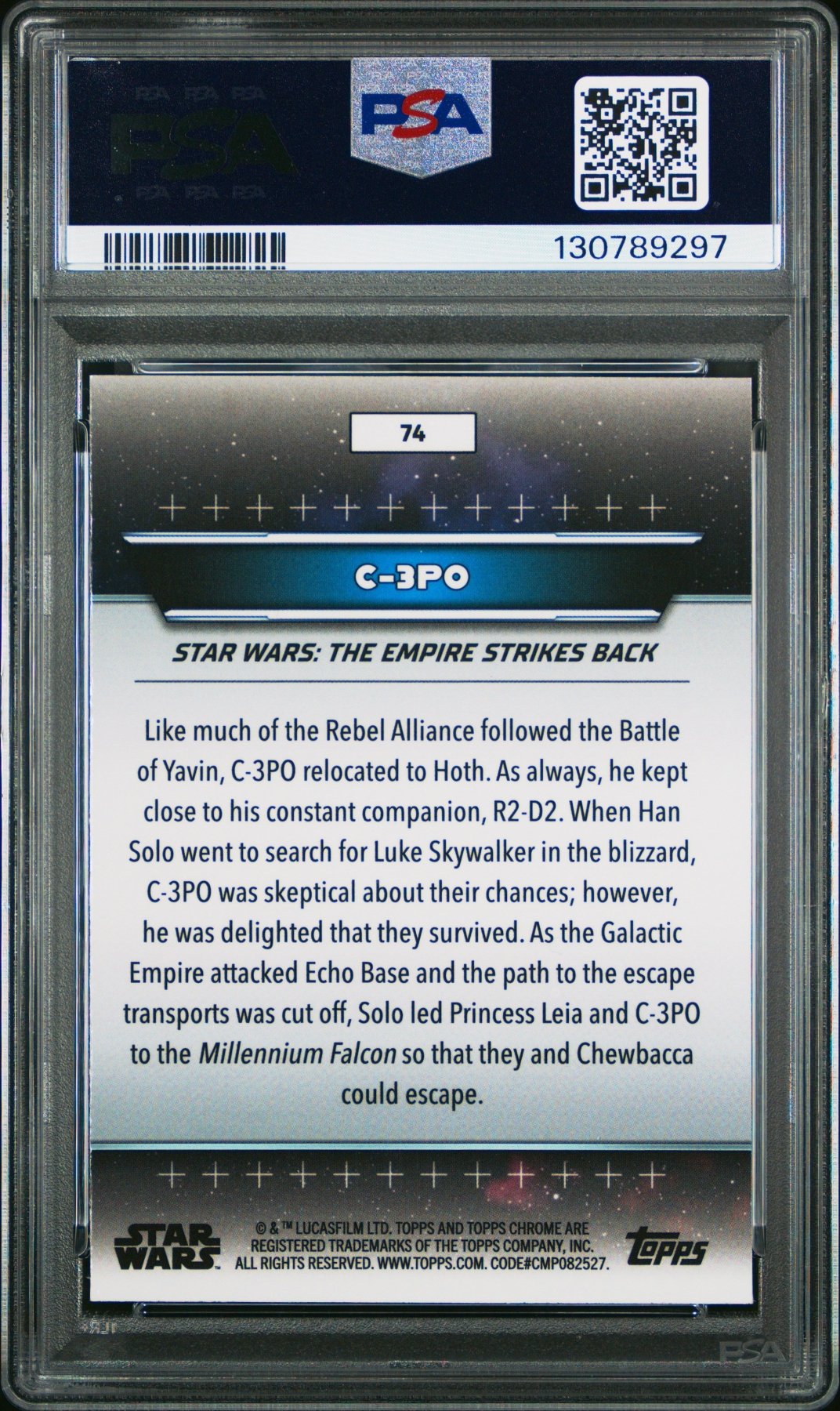 2024 Topps Star Wars Hyperspace C - 3PO Aqua Refractor 091/199 74 PSA 10Graded Non - Sports Cards
