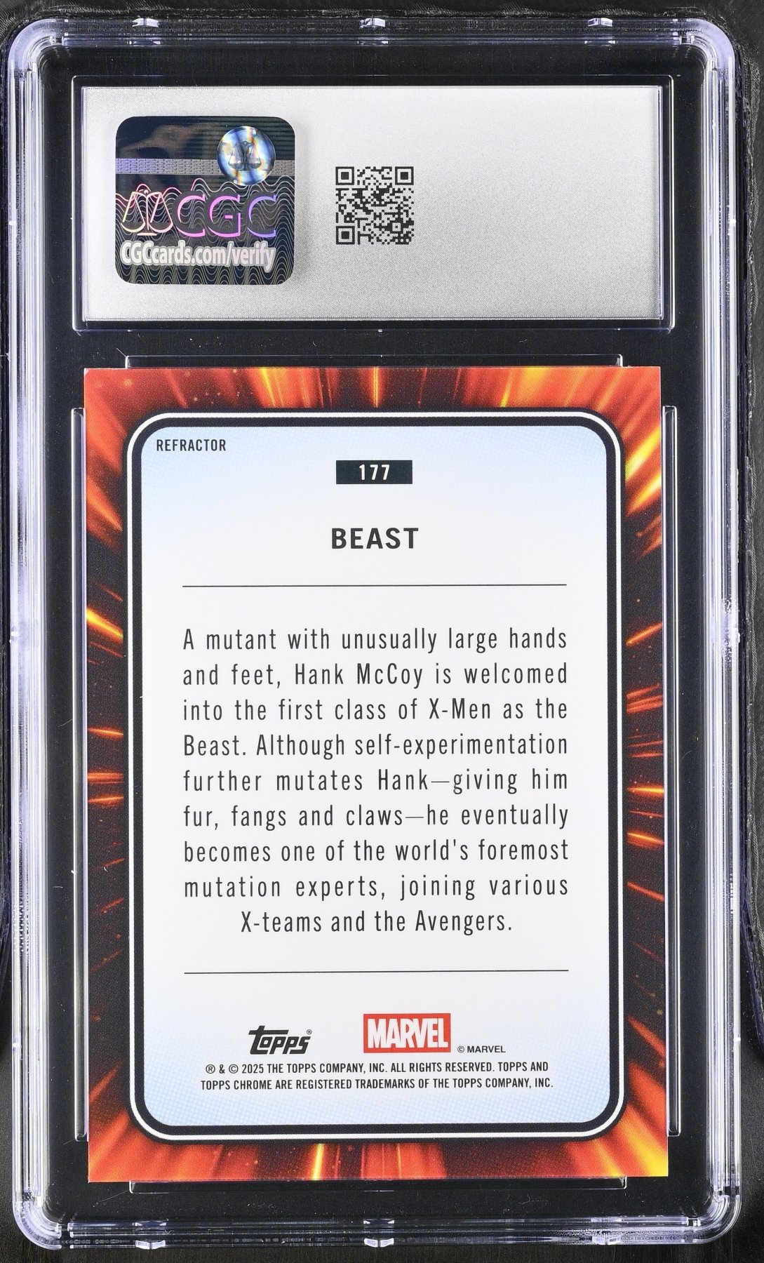 2025 Topps Marvel Chrome Beast Refractor 177 CGC 9.5Graded Non - Sports Cards