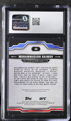 2025 Topps Chrome Sapphire UFC Muhammadjon Naimov 45 Green 33/75 CGC 9Graded Sports Cards