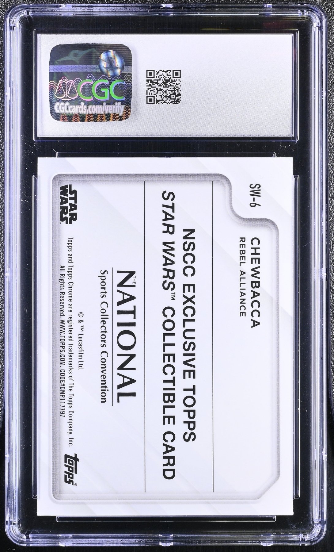 2025 Topps Chrome Star Wars The National Chewbacca #SW-6 Refractor CGC 9.5 Secondary image