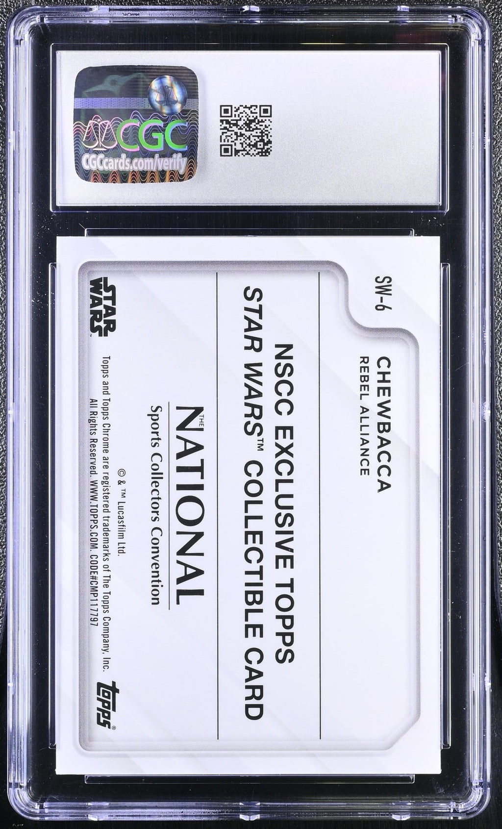 2025 Topps Chrome Star Wars The National Chewbacca SW - 6 Refractor CGC 9.5Graded Sports Cards