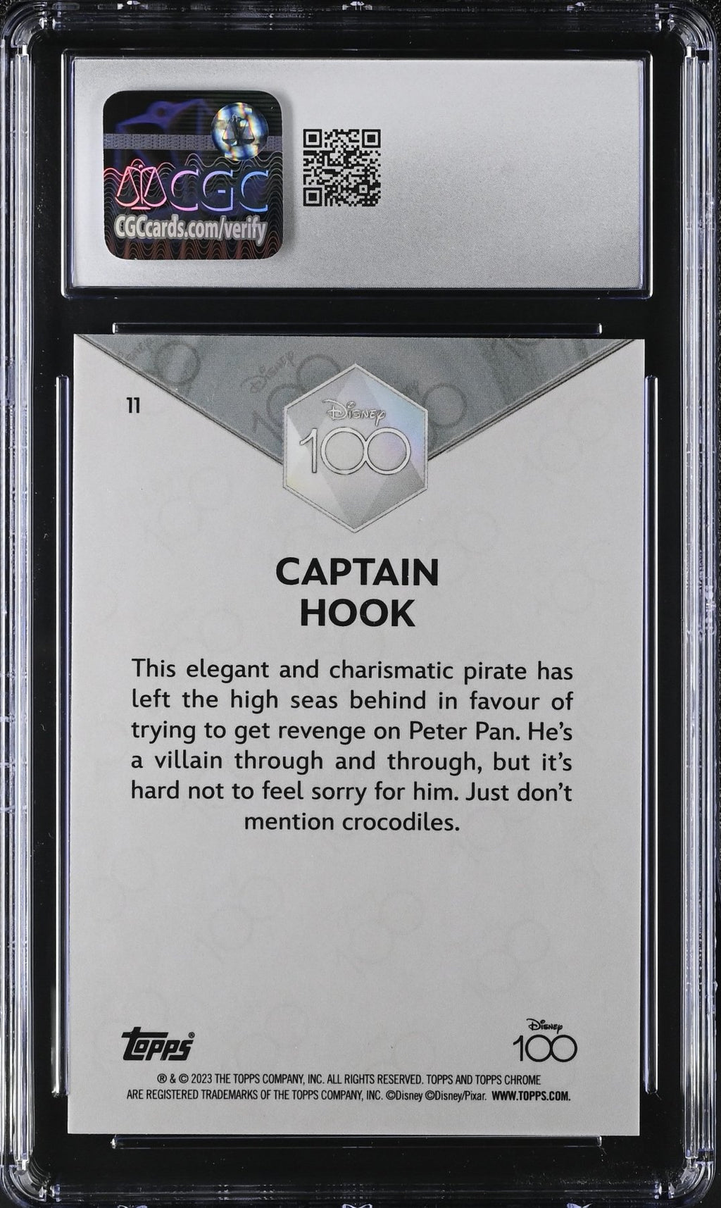 2023 Disney Chrome Disney 100 Captain Hook 11 CGC 9Non - Sports Cards