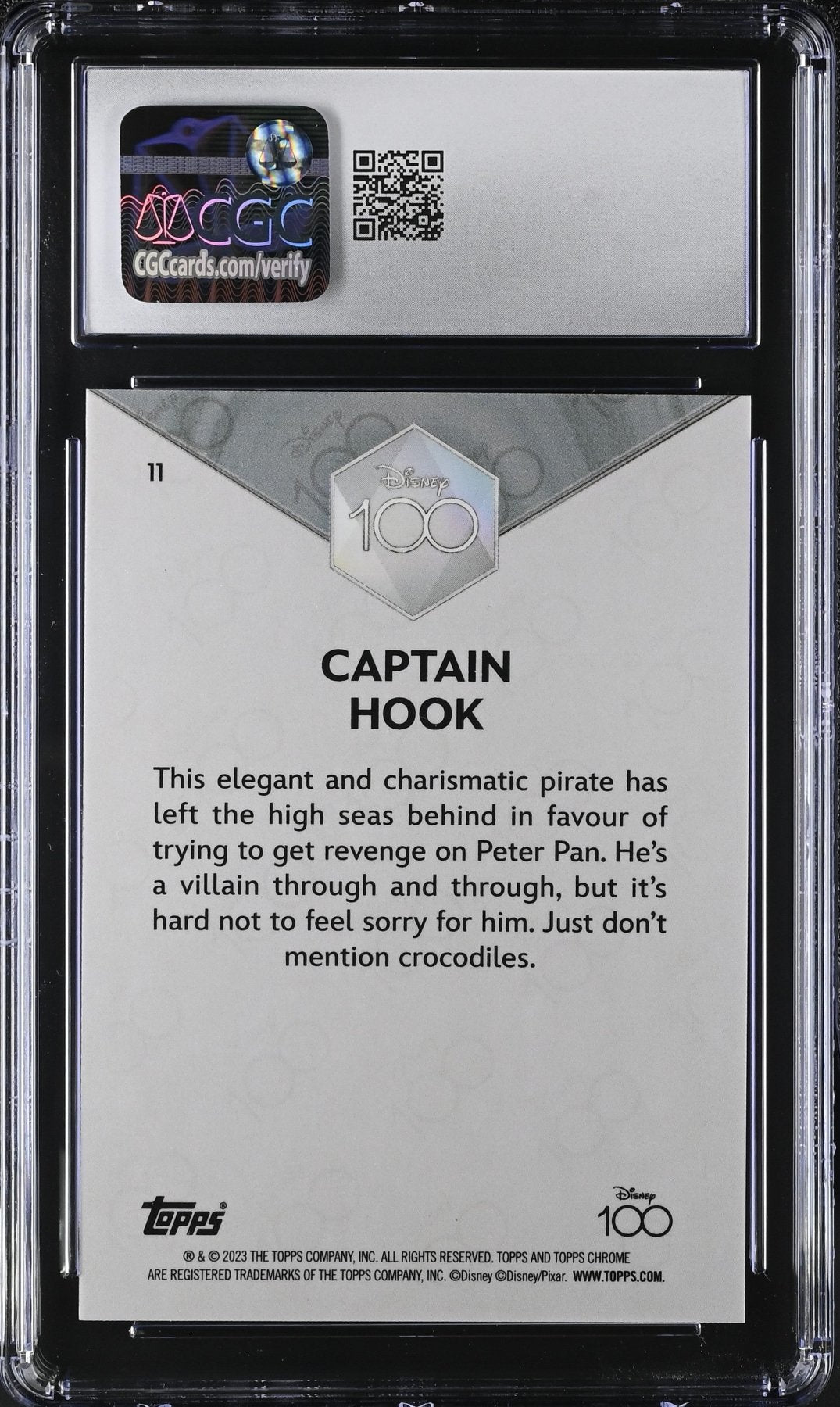 2023 Disney Chrome Disney 100 Captain Hook 11 CGC 9Non - Sports Cards