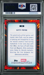 2025 Topps Chrome Marvel Kitty Pryde Spider Web Refractor 012/399 188 PSA 9Graded Non - Sports Cards