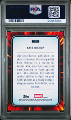 2025 Topps Chrome Marvel Kate Bishop Blue Refractor 219/299 72 PSA 8Graded Non - Sports Cards