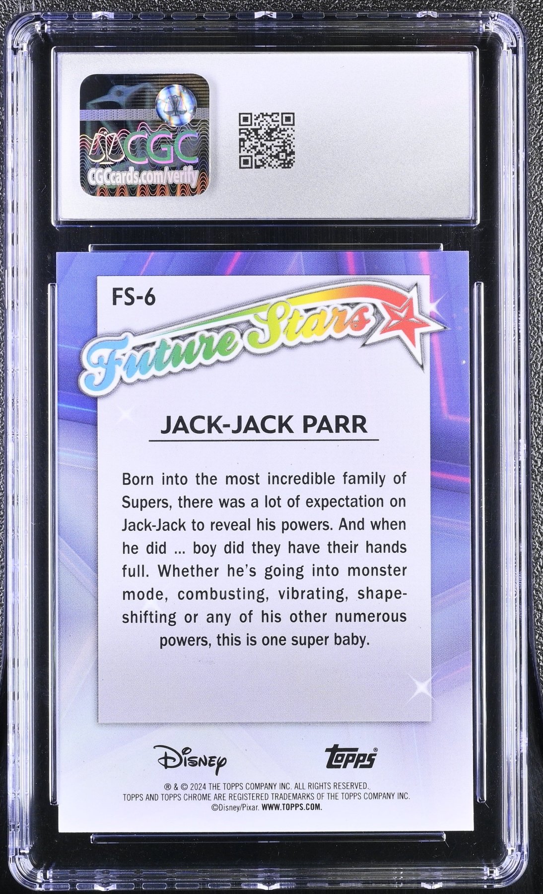2024 Topps Disney Chrome Jack - Jack Parr Future Stars FS - 6 CGC 9Graded Non - Sports Cards