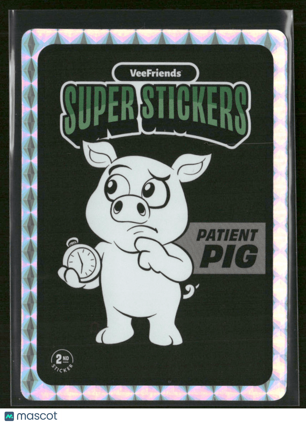 2025 VeeFriends SuperStickers Manga Series Patient Pig SP Black And WhiteNon - Sports Cards