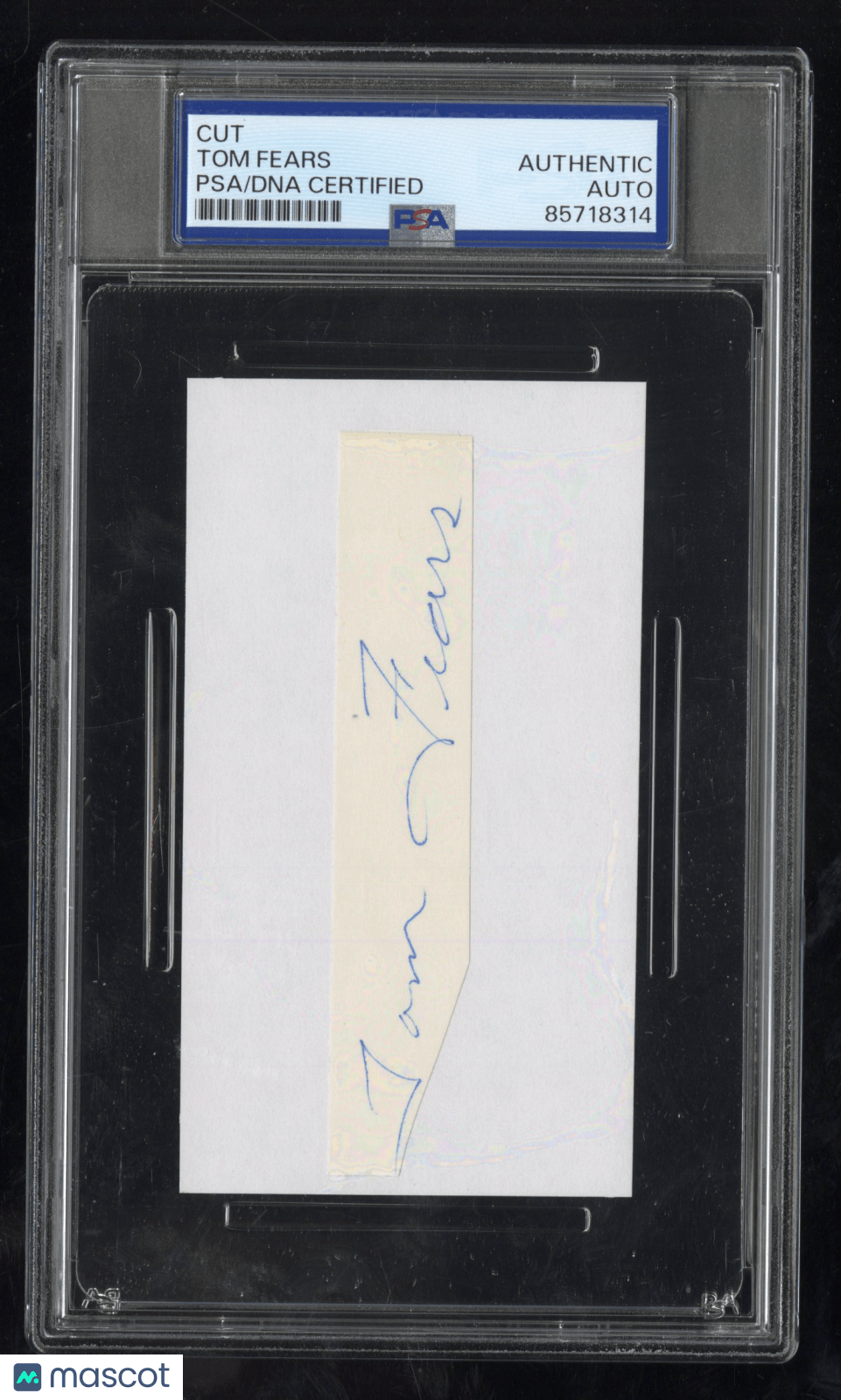 Tom Fears Cut Signature Auto PSA DNA AuthenticGraded Sports Cards