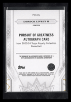 2023 - 24 Topps Royalty Collection Dereck Lively II POG - DL RC Rookie Auto 44/99Sports Cards