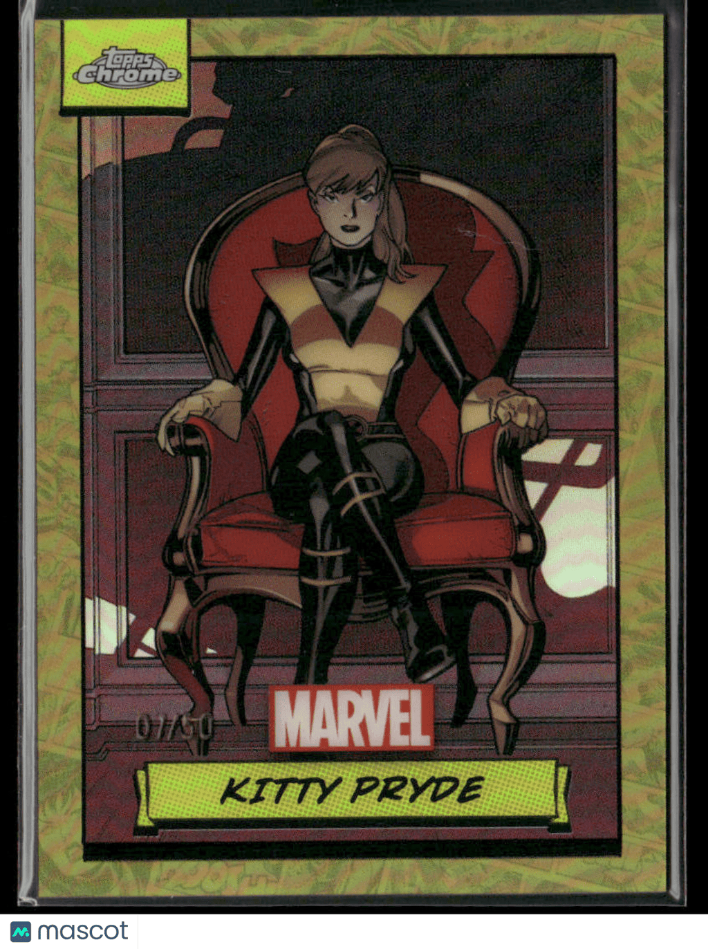 2024 Topps Chrome Marvel Kitty Pryde Gold Refractor 07/50 95Non - Sports Cards