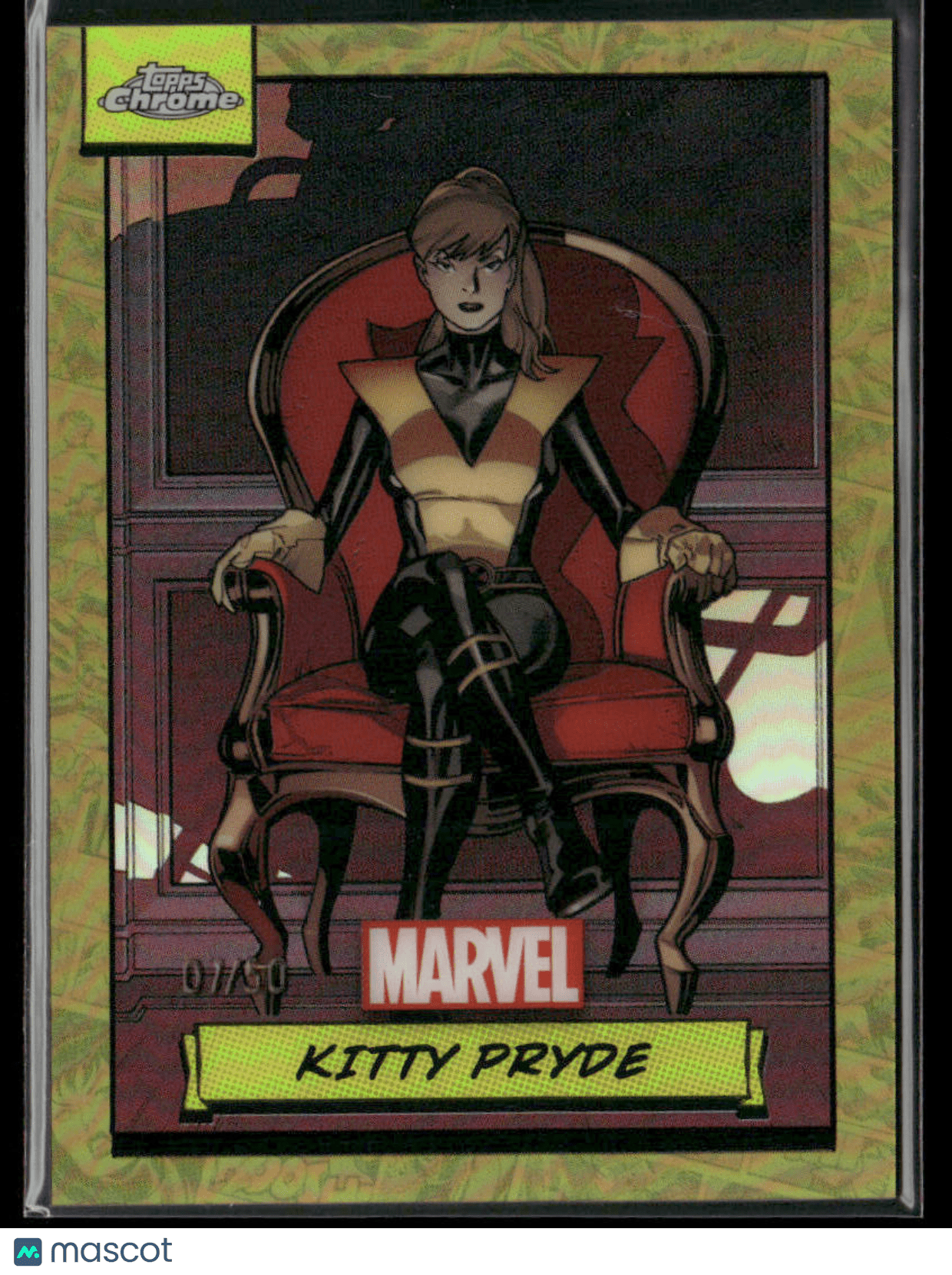 2024 Topps Chrome Marvel Kitty Pryde Gold Refractor 07/50 95Non - Sports Cards