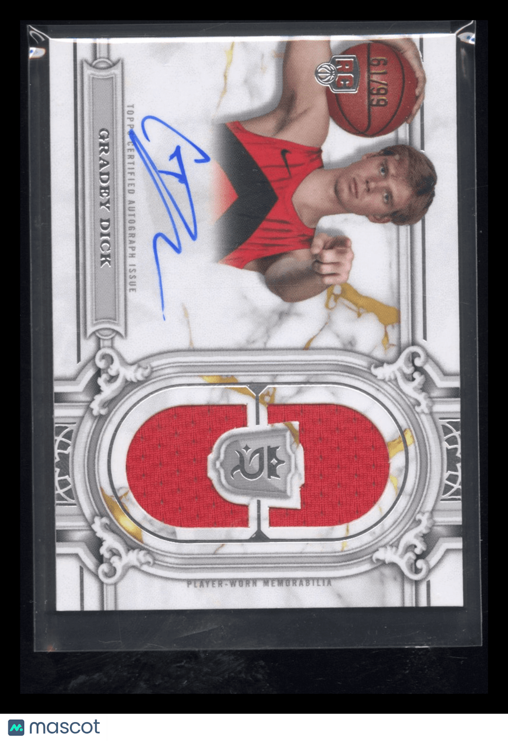 2023 - 24 Topps Royalty Collection Gradey Dick RRS - GD RC Rookie Relic Auto 61/99Sports Cards