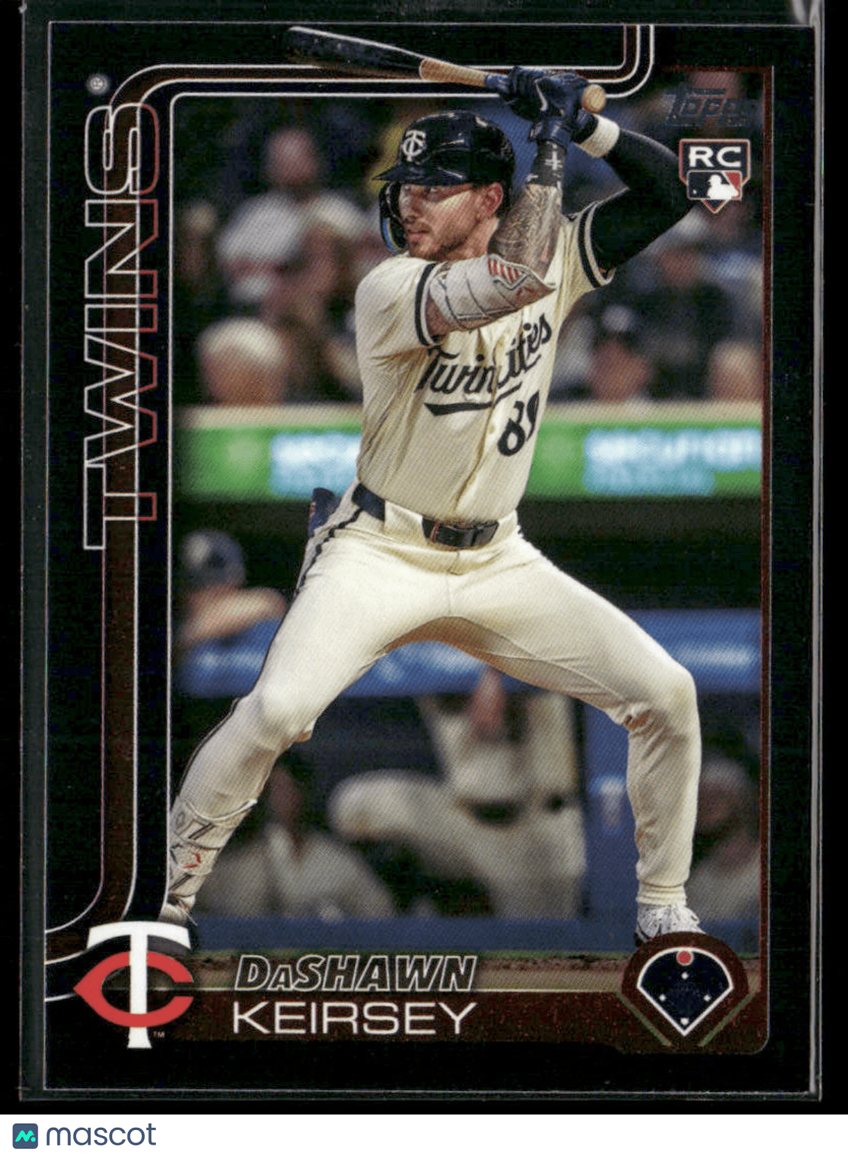 2025 Topps Series 2 DaShawn Keirsey 605 Black 67/74 RC RookieSports Cards Main image
