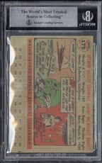 1956 Topps Del Crandall 175 Hand Signed Auto Beckett AuthenticGraded Sports Cards