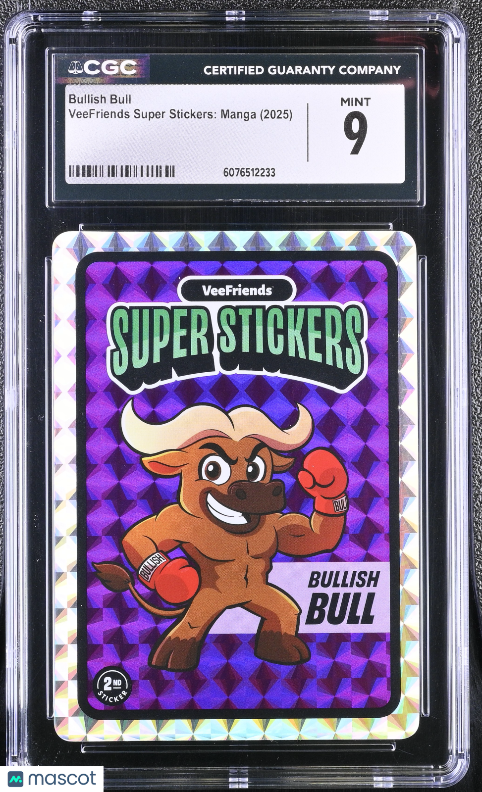 2025 Veefriends Super Stickers: Manga Bullish Bull CGC 9Graded Sports Cards Main image