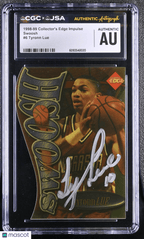 1998 - 99 Collector's Edge Impulse Rookie Tyronn Lue Auto Swoosh CGC AuthenticGraded Sports Cards