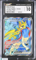 2025 Pokemon Journey Together Hop's Zacian ex 176/159 Holo Ultra Rare CGC 10Graded TCG/CCG