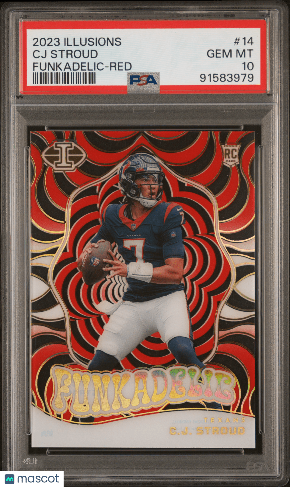 2023 Panini Illusions CJ Stroud 14 Funkadelic Red 135/199 PSA 10Graded Sports Cards